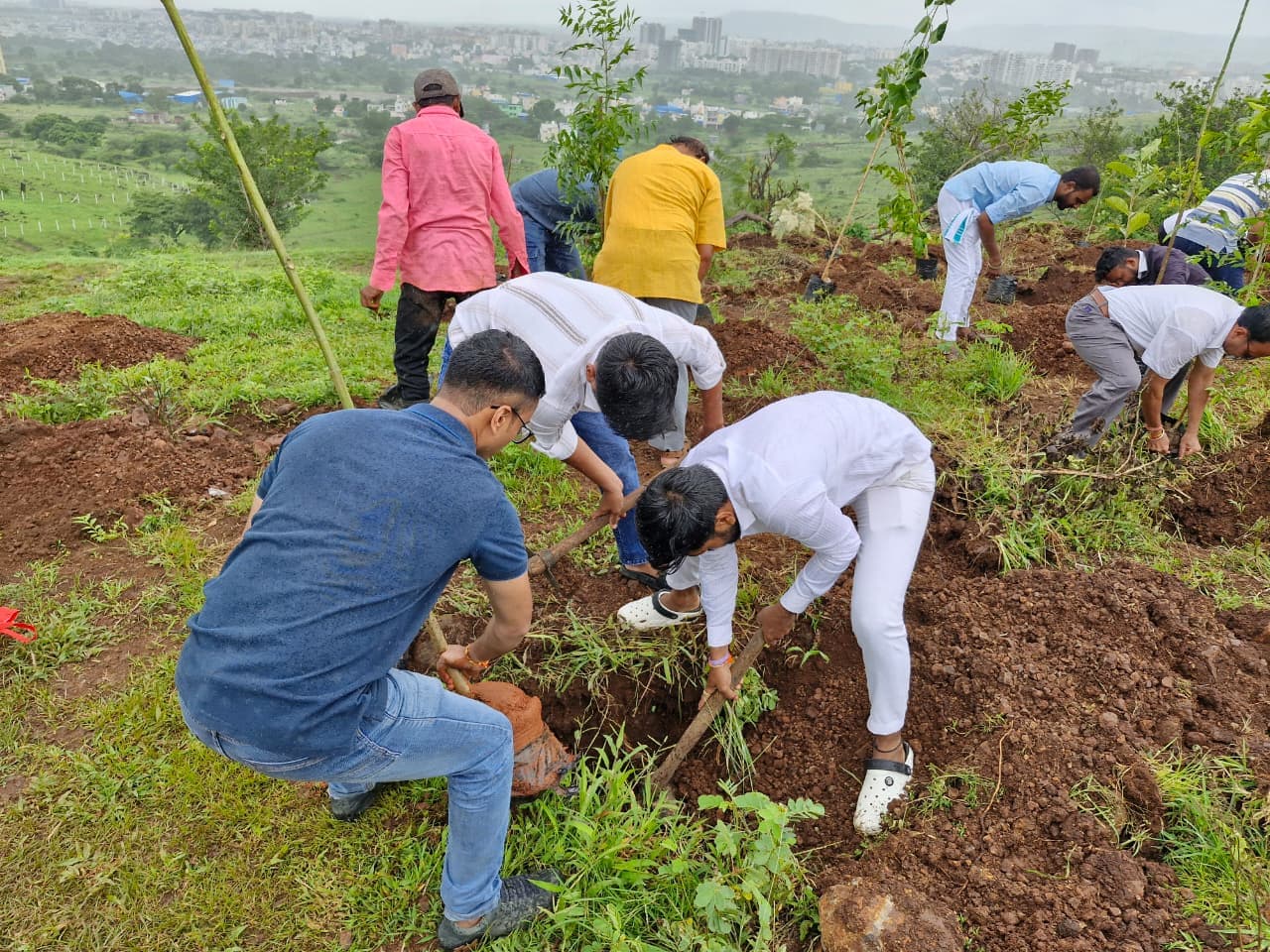 Local Stewardship & Post-Plantation Watering Team at Mahadevwadi